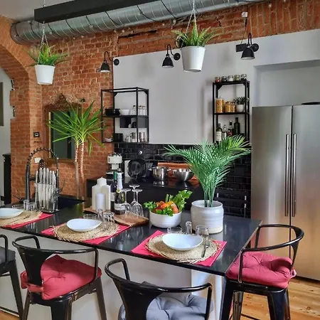 Loft8 Wonderful Industrial Loft In Lägenhet Turin